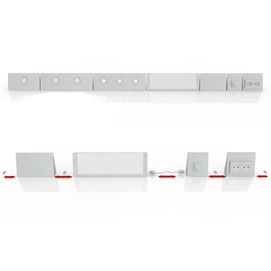 Philips 33466/17/36 - Presa per sottopensile da cucina MYKITCHEN FINESSE 2x230V SCHUKO