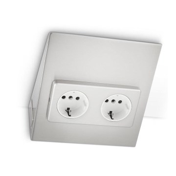 Philips 33466/17/36 - Presa per sottopensile da cucina MYKITCHEN FINESSE 2x230V SCHUKO