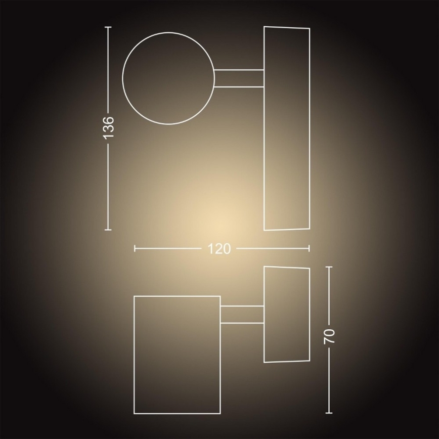 Philips - Applique LED da bagno dimmerabile Hue ADORE 1xGU10/5W/230V IP44 + Telecomando