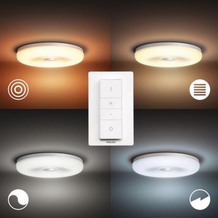 Philips - Plafoniera LED da bagno dimmerabile Hue STRUANA LED/27W/230V IP44 + telecomando