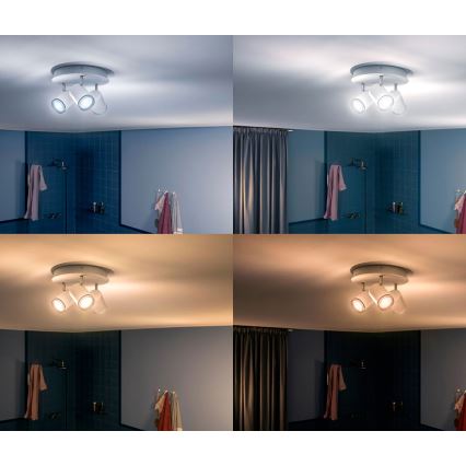 Philips 34362/31/P7- Faretto LED da bagno HUE ADORE 3xGU10/5,5W/230V
