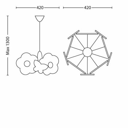 Philips - Lampadario LED per bambini 1xE27/11W/230V