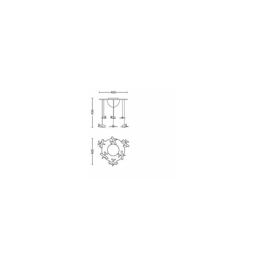 Philips 40153/55/P0 - Lampadario LED per bambini MYKIDSROOM AVIGO 1xE27/11W/230V