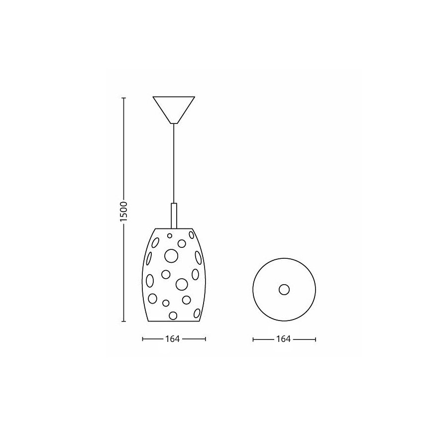 Philips 40245/53/16 - Lampadario LED MYLIVING ASSAI 1xE27/6W/230V + 1xE27/53W/230V