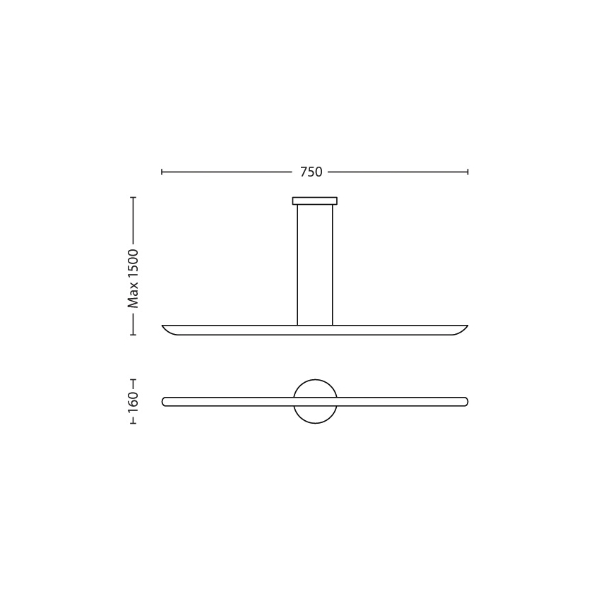 Philips 40747/48/16 - Lampadario a sospensione con filo LED dimmerabile MYLIVING SELV 2xLED/7,5W/230V
