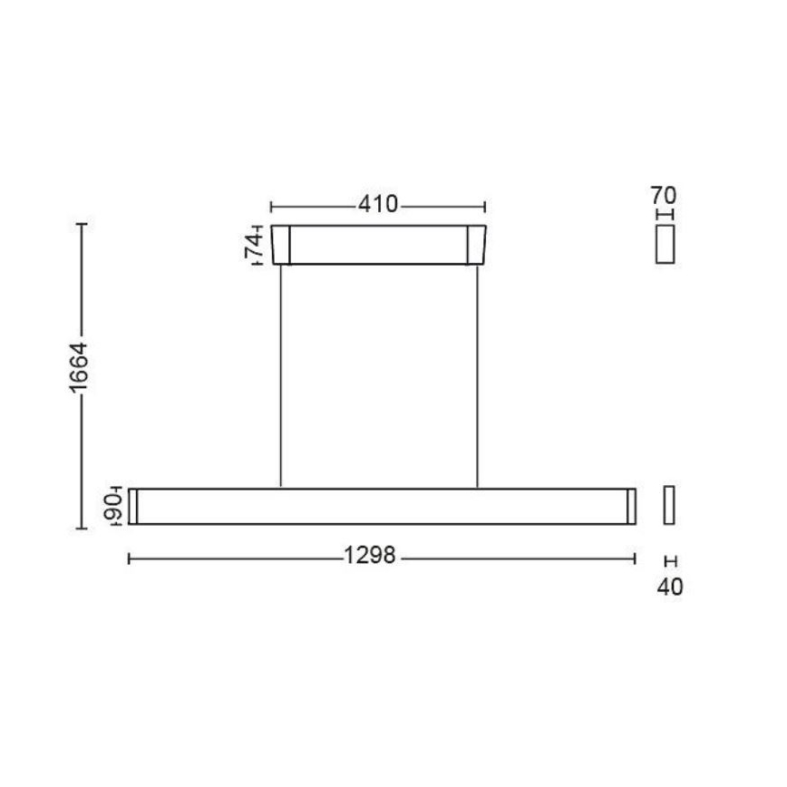 Philips 40903/31/P9 - Lampadario LED a sospensione con filo HUE ENSIS 2xLED/39W/230V