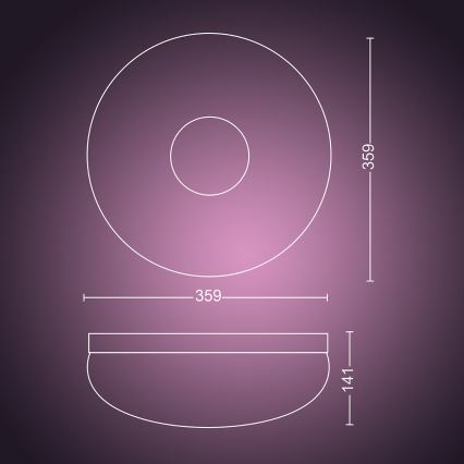 Philips 40905/31/P9 - Plafoniera LED HUE FLOURISH LED/32W/230V
