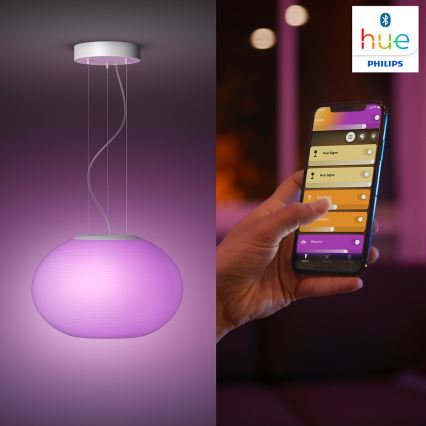 Philips - LED RGBW Lampadario dimmerabile a sospensione con filo Hue FLOURISH LED/39W/230V