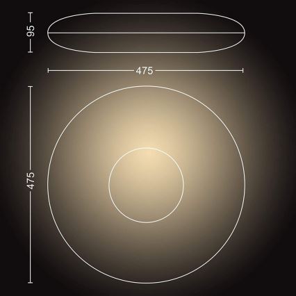 Philips - Plafoniera LED dimmerabile Hue CHER LED/33,5W/230V + Telecomando