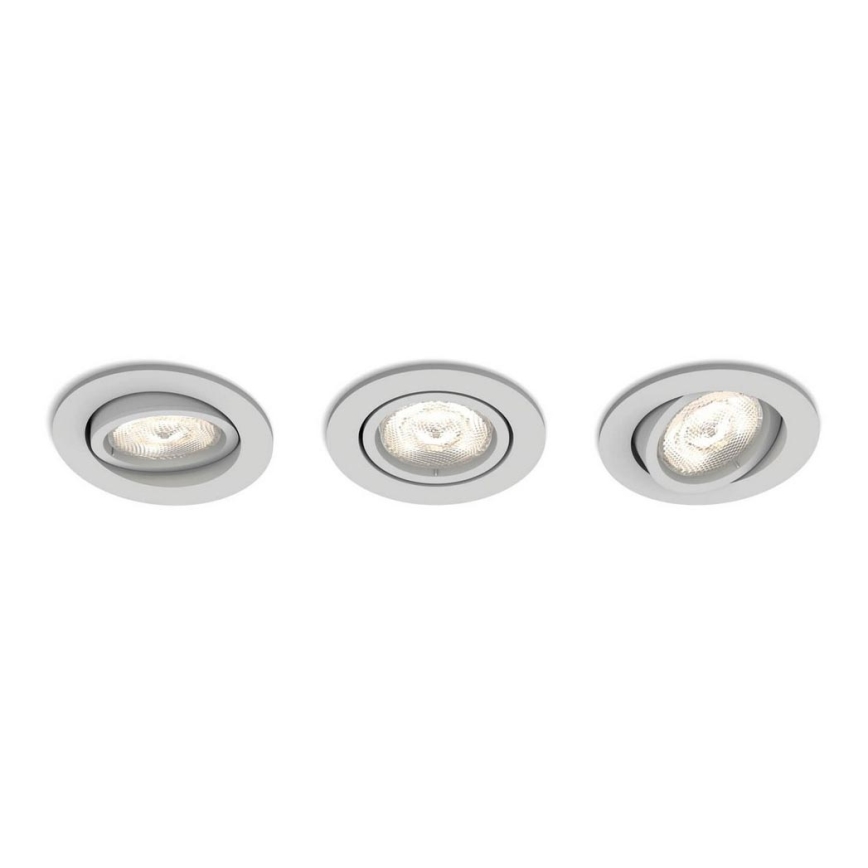 Philips 50113/87/P0 - SET 3x Lampada LED da incasso dimmerabile CASEMENT LED/4,5W/230V