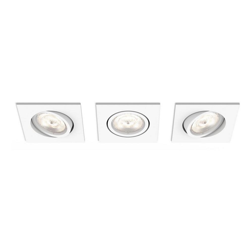 Philips 50123/31/P0 - SET 3x Lampada LED da incasso dimmerabile LED/4,5W/230V