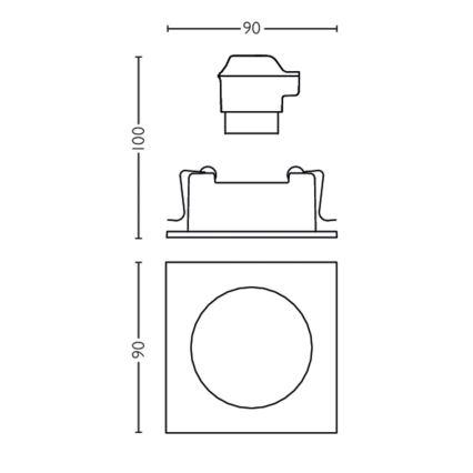 Philips 50191/87/PN - Lampada da incasso MYLIVING ENNEPER 1xGU10/5,5W/230V