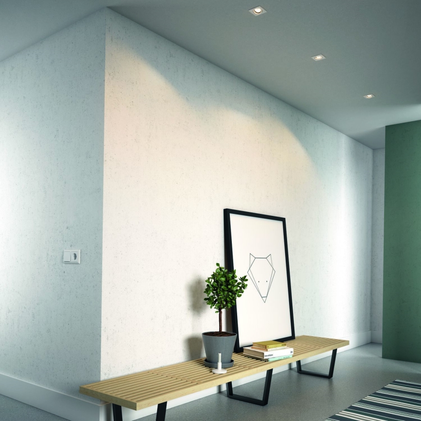 Philips - KIT 3x faretti LED RGBW dimmerabili da incasso 1xGU10/4,8W/230V bianco + telecomando