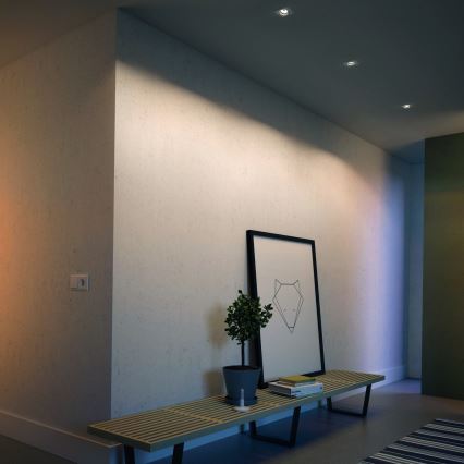 Philips - KIT 3x faretti LED RGBW dimmerabili da incasso 1xGU10/4,8W/230V bianco + telecomando