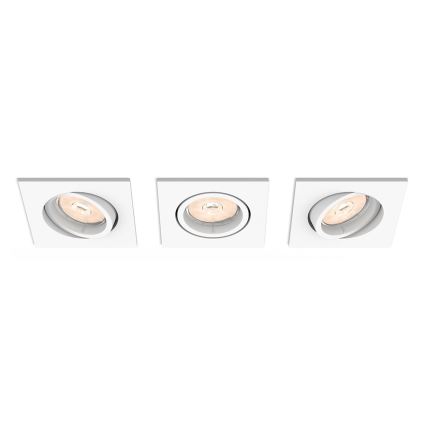 Philips - Set di 3 faretti da incasso 1xGU10/5,5W/230V