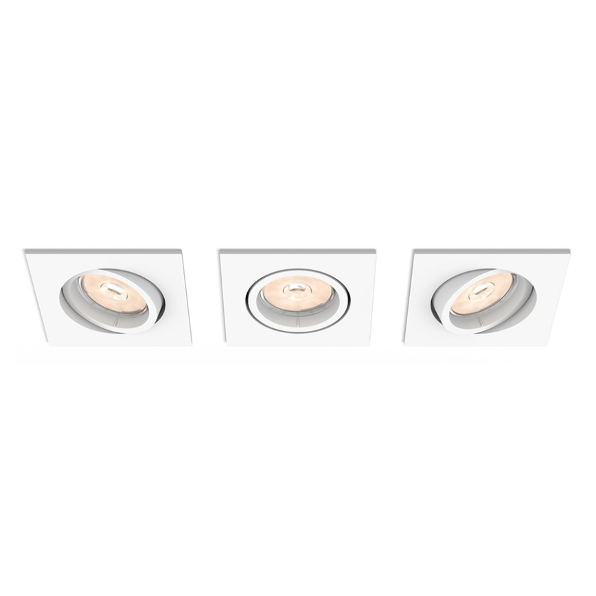 Philips - Set di 3 faretti da incasso 1xGU10/5,5W/230V