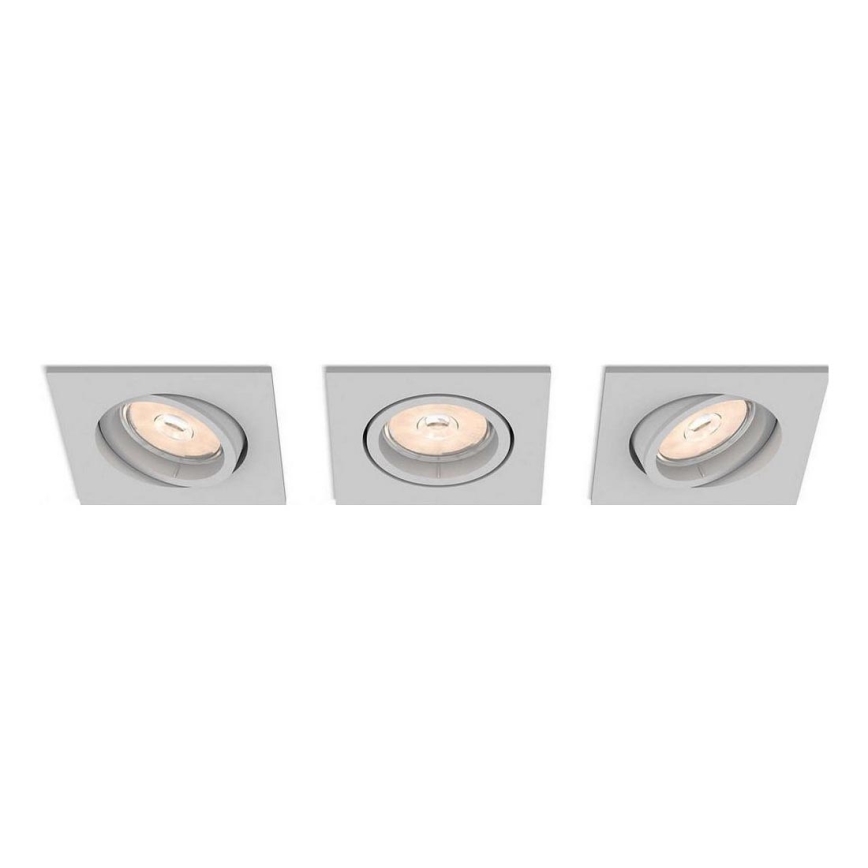 Philips 50193/87/PN - KIT 3x Lampada da incasso ENNEPER 1xGU10/5,5W/230V