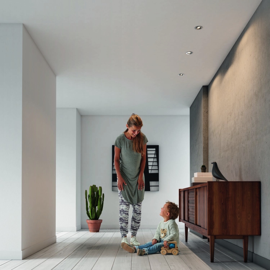 Philips - SET da 3 faretti da incasso LED RGBW dimmerabili 1xGU10/4,8W/230V cromo lucido + telecomando