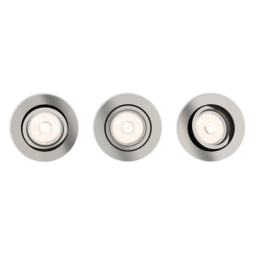 Philips - KIT 3x Lampada da incasso 1xGU10/5,5W/230V