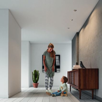 Philips - Set da 3 faretti LED RGBW dimmerabili da incasso 1x GU10/4,8W/230V, cromo opaco + telecomando