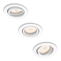 Philips 50393/31/PN - Set da 3 faretti da incasso DONEGAL 1xGU10/5,5W/230V