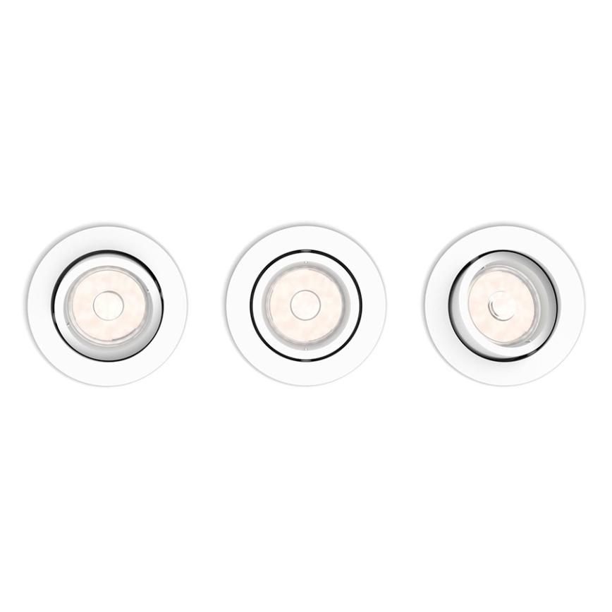Philips 50393/31/PN - Set da 3 faretti da incasso DONEGAL 1xGU10/5,5W/230V