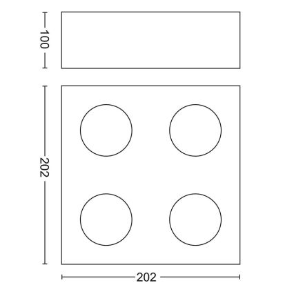 Philips - Faretto LED dimmerabile 4xLED/4,5W/230V