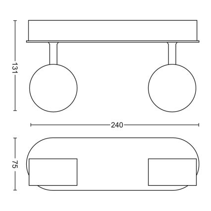 Philips - Faretto LED dimmerabile 2xLED/4,5W/230V