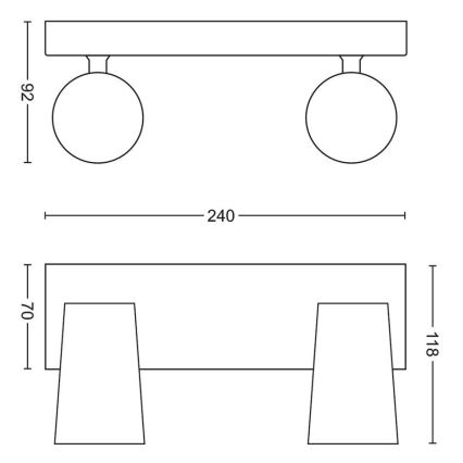 Philips - Faretto LED 2xGU10/5,5W/230V