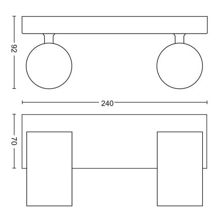 Philips - Faretto 2xGU10/5,5W/230V