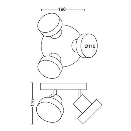 Philips - Luce Spot a LED 3xLED/4,5W/230V