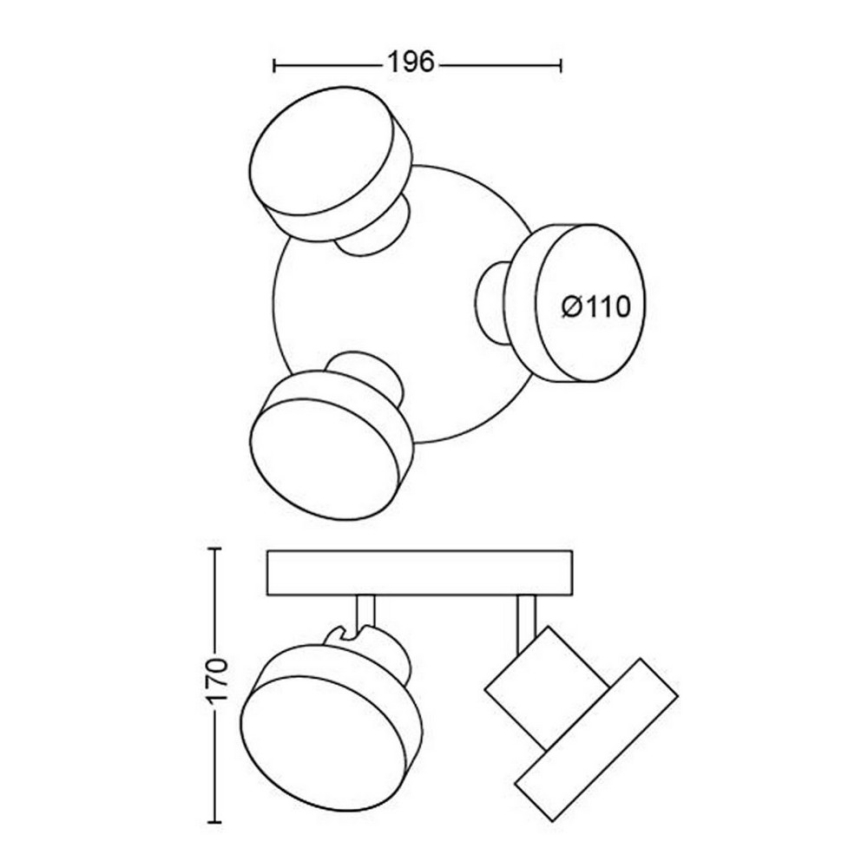 Philips - Luce Spot a LED 3xLED/4,5W/230V