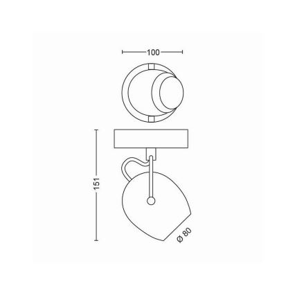 Philips 50611/30/P0 - Faretto LED RIVANO LED/4,3W/230V