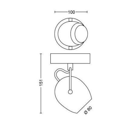 Philips 50611/31/P0 - Faretto LED RIVANO LED/4,3W/230V