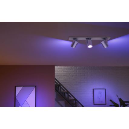 Philips - LED RGBW Faretto dimmerabile Hue ARGENA 3xGU10/5,7W/230V