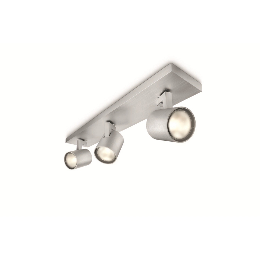 Philips - Faretto LED RGBW dimmerabile 3xGU10/4,8W/230V, finitura cromo satinato + telecomando