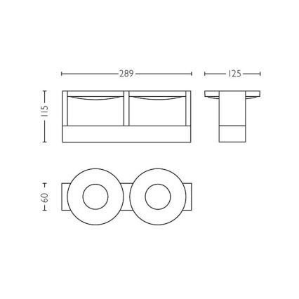 Philips 53152/48/P0 - Luce Spot a LED PARTICON 2xLED/4,5W/230V