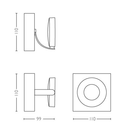 Philips 53170/31/P0 - Faretto dimmerabile MYLIVING CLOCKWORK 1xLED/4,5W