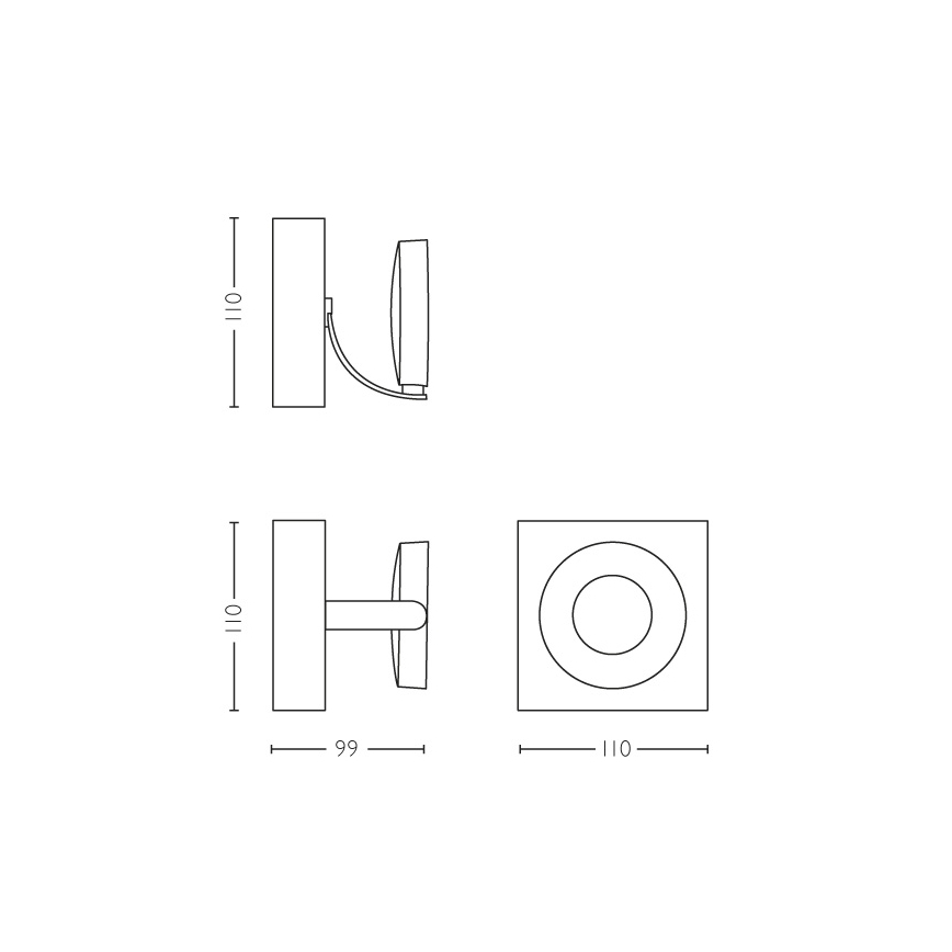 Philips 53170/31/P0 - Faretto dimmerabile MYLIVING CLOCKWORK LED/4,5W