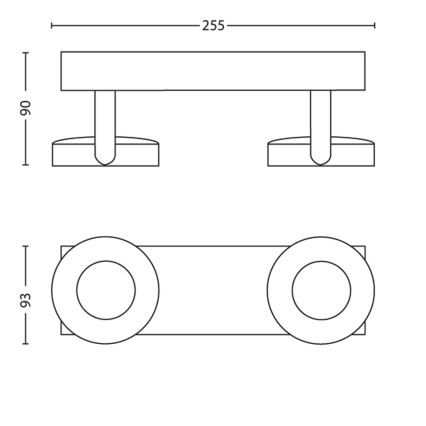 Philips - Faretto LED dimmerabile 2xLED/4,5W/230V