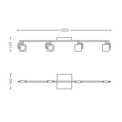 Philips 53194/48/P0 - Luce Spot a LED MILLENNIUM 4xLED/4,5W/230V