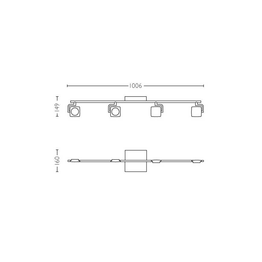 Philips 53194/48/P0 - Luce Spot a LED MILLENNIUM 4xLED/4,5W/230V