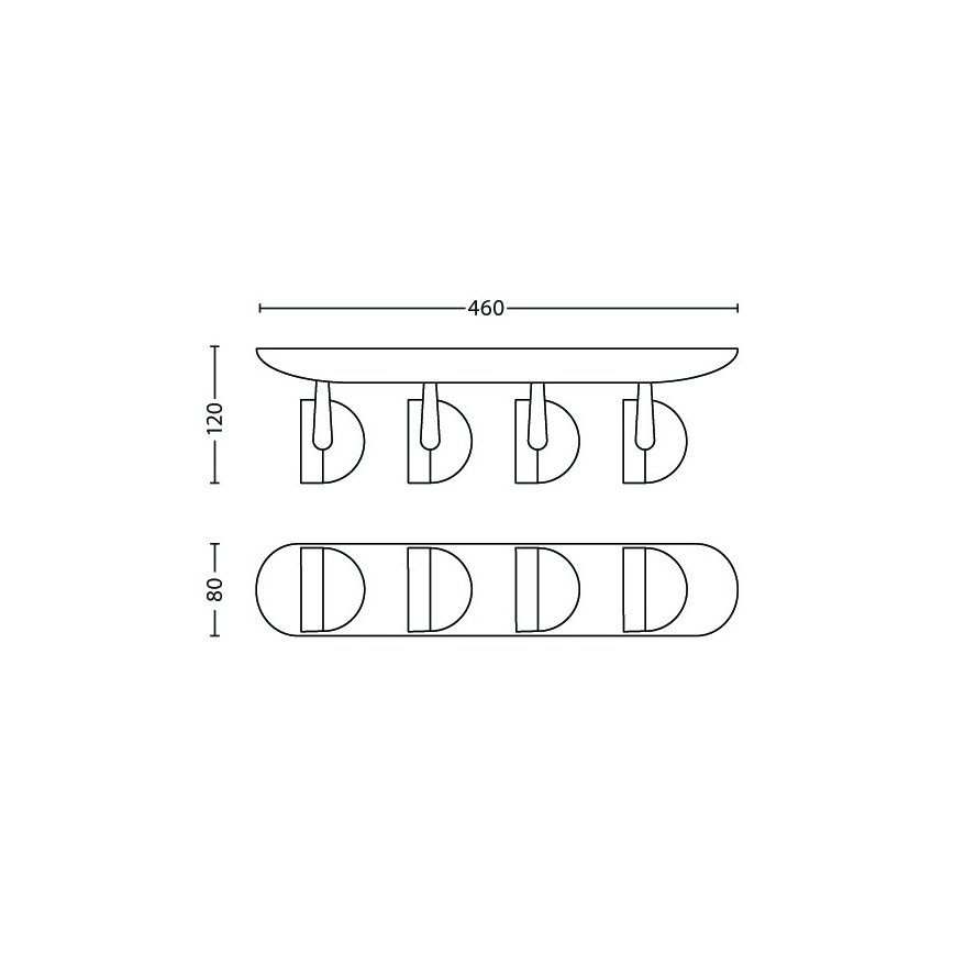 Philips 53234/30/16 - Faretto LED MYLIVING DYNA 4xLED/3W/230V