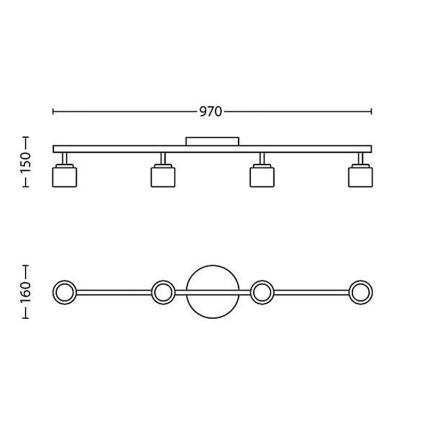 Philips - Faretto LED 4xLED/4W/230V