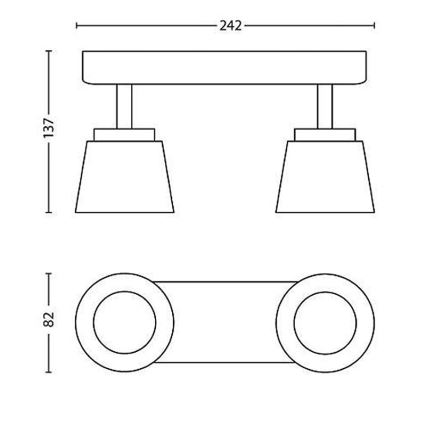Philips - Faretto LED 2xLED/4W/230V