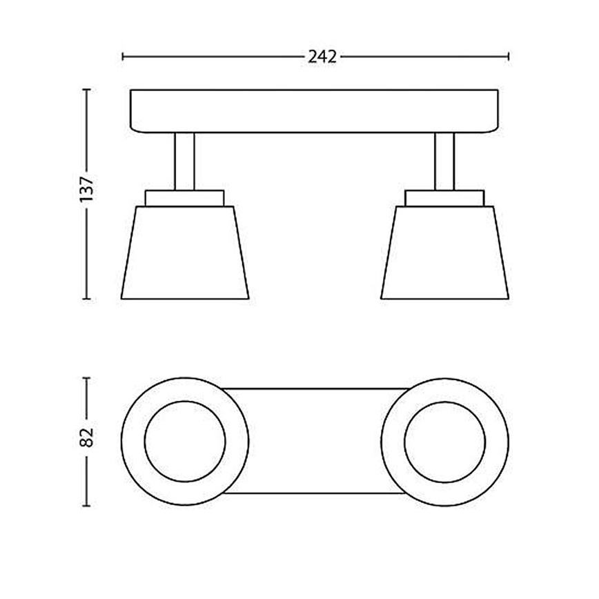 Philips - Faretto LED 2xLED/4W/230V