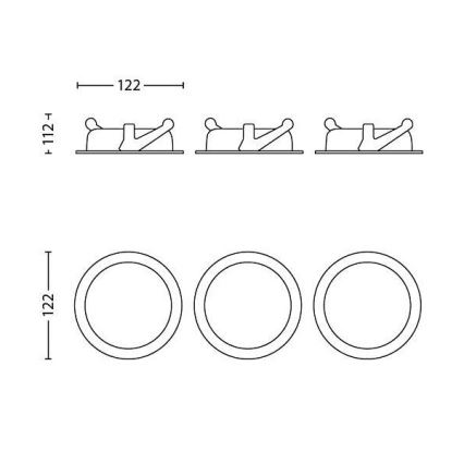 Philips - SET 3x Lampada da incasso LED dimmerabile/4,5W/230V