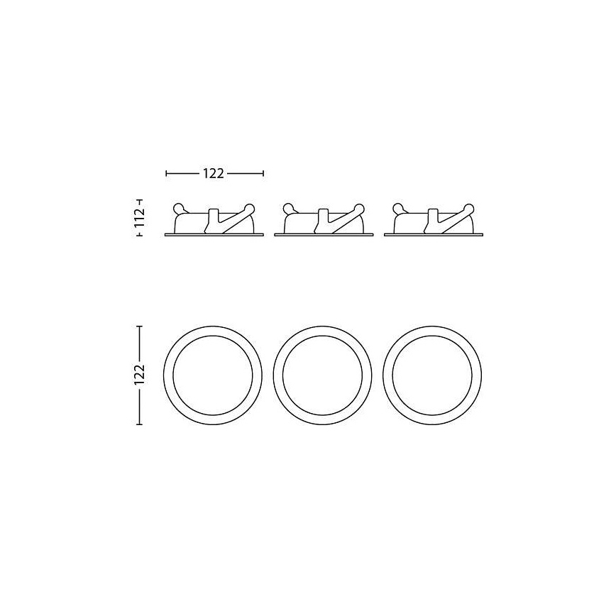 Philips - SET 3x Lampada da incasso LED dimmerabile/4,5W/230V