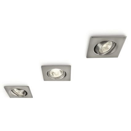 Philips 59473/17/16 - SET 3xGU10/30W Lampada da incasso per bagno MYLIVING CAPELLA 3xGU10/30W/230V