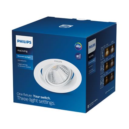 Philips - Faretto da incasso dimmerabile a LED SCENE SWITCH LED/7W/230V 4000K